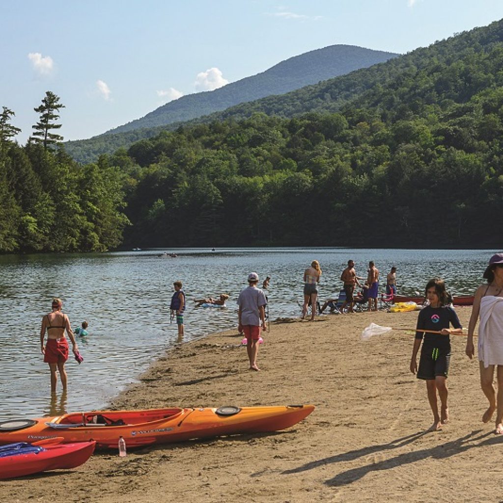 beach at emerald lake state park vermont
